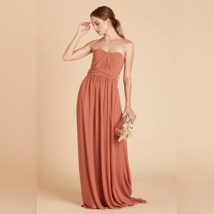 Birdy Grey Strapless Rust Maxi Dress